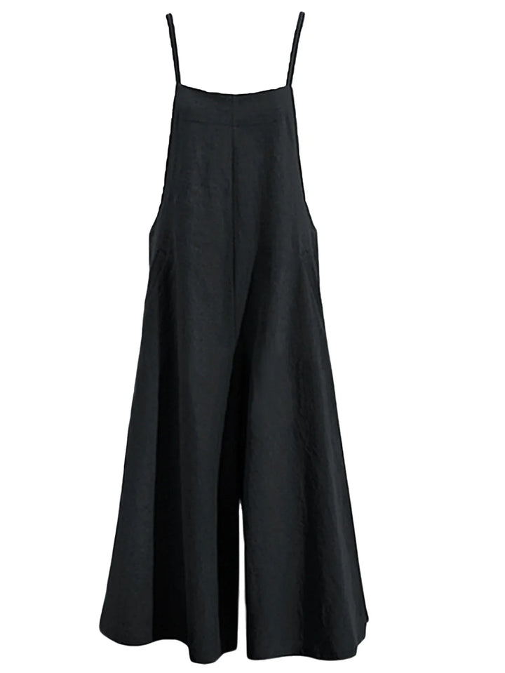 Wide-Leg Jumpsuit mit hohem Taillenbund und elastischem Bund | Ideal für Frühling/Sommer