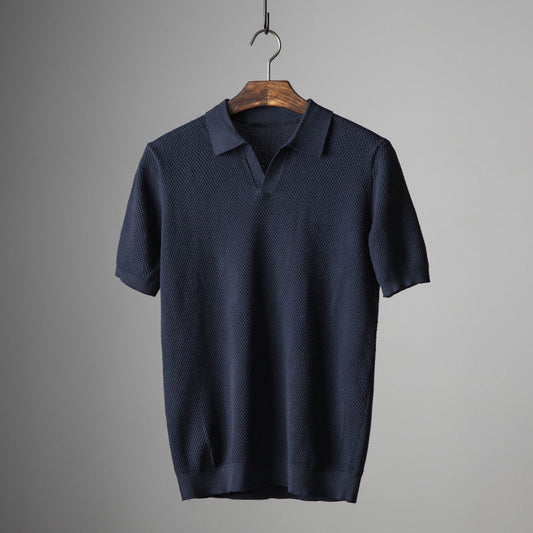 Slim Fit Poloshirt aus Baumwolle mit gestricktem Polo-Kragen - Ideal für Frühling und Sommer
