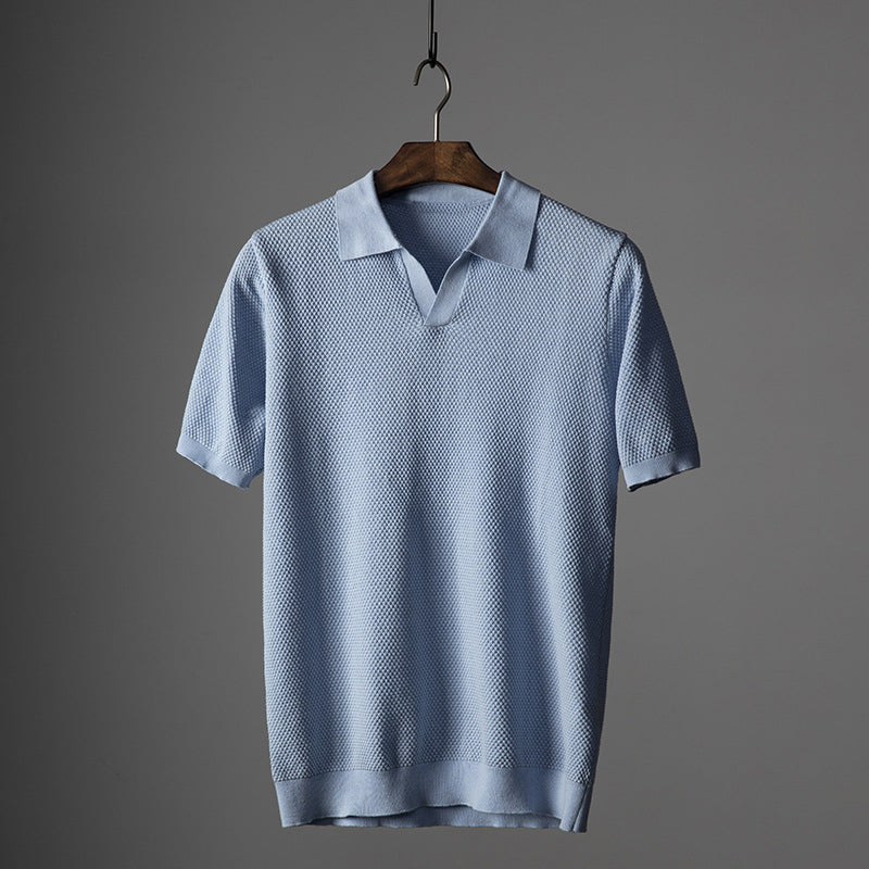 Slim Fit Poloshirt aus Baumwolle mit gestricktem Polo-Kragen - Ideal für Frühling und Sommer