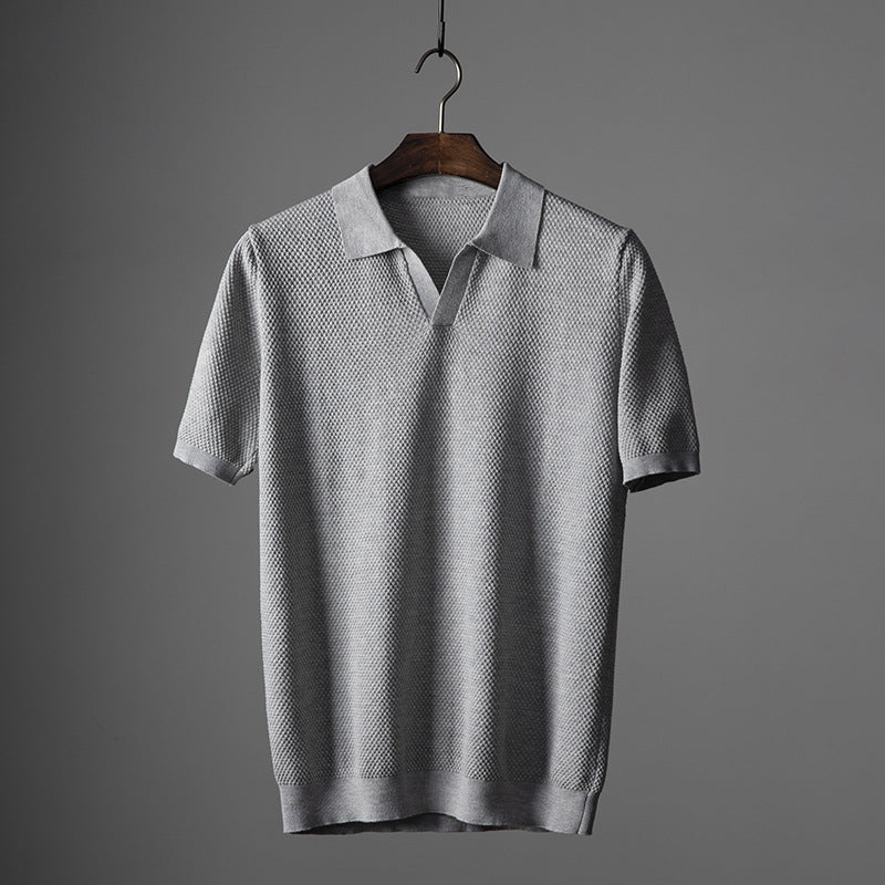 Slim Fit Poloshirt aus Baumwolle mit gestricktem Polo-Kragen - Ideal für Frühling und Sommer