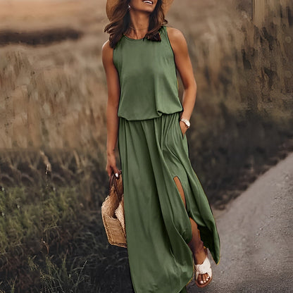 Ärmelloses Maxikleid im Retro-Stil | Perfekt für Frühling & Sommer