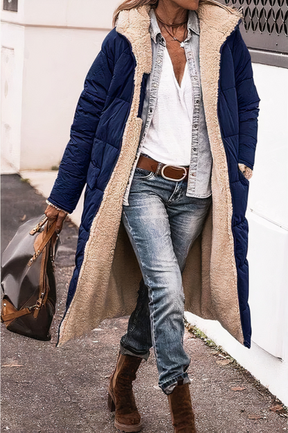 Damen Winter Parka Lang Heizfunktion und Abdeckung bis Oberschenkel