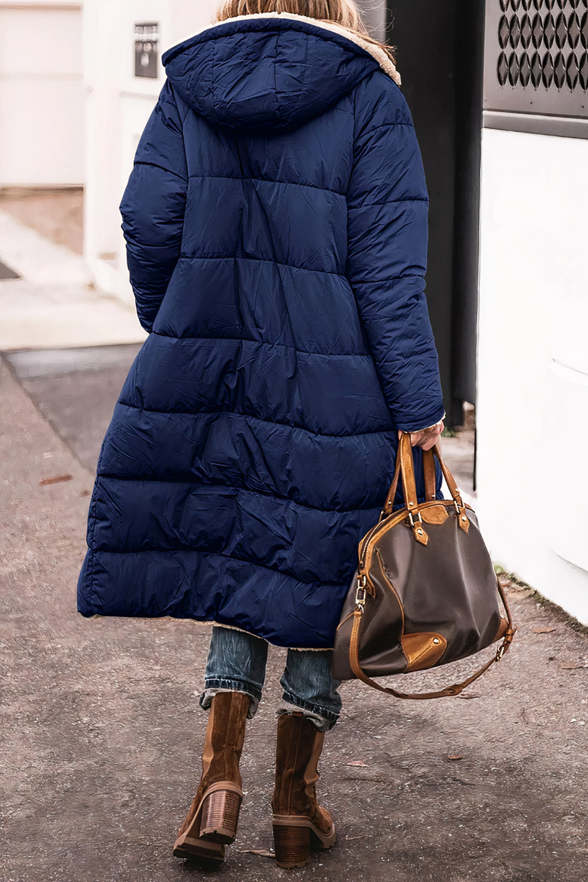 Damen Winter Parka Lang Heizfunktion und Abdeckung bis Oberschenkel