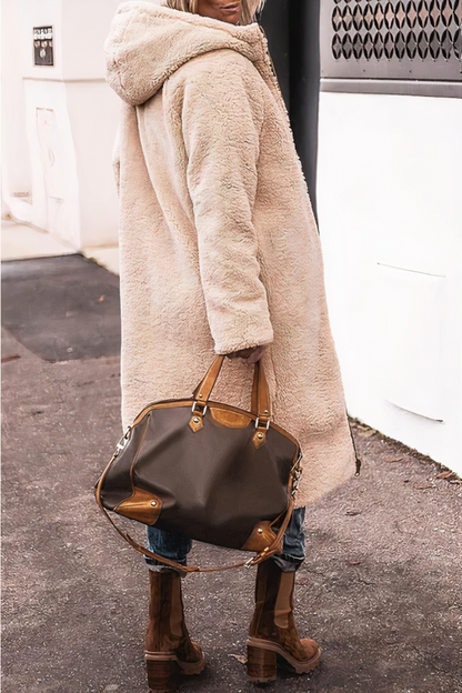 Damen Winter Parka Lang Heizfunktion und Abdeckung bis Oberschenkel