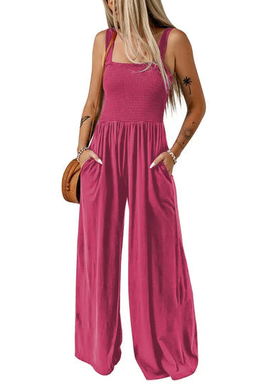 Ein-Schulter Sommer Jumpsuit – Ärmellos, Weit geschnitten, Leicht & Bedruckt – Ideal für warme Tage