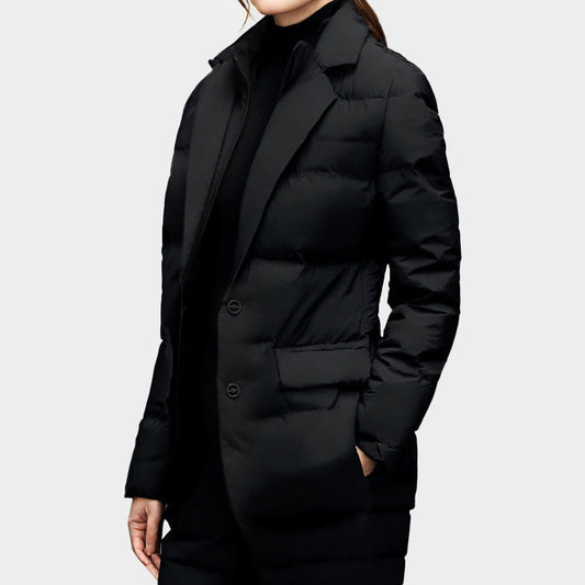 Damen-Winter-Windbreaker mit Entendaunenfüllung und Seitentaschen