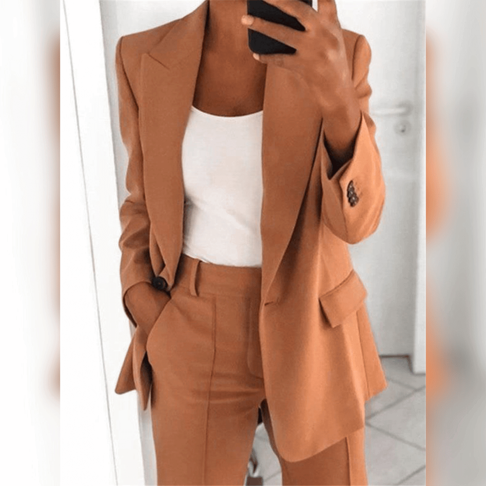Damen-Tailleur mit Blazer und Hose | Ideal für Frühling und Herbst