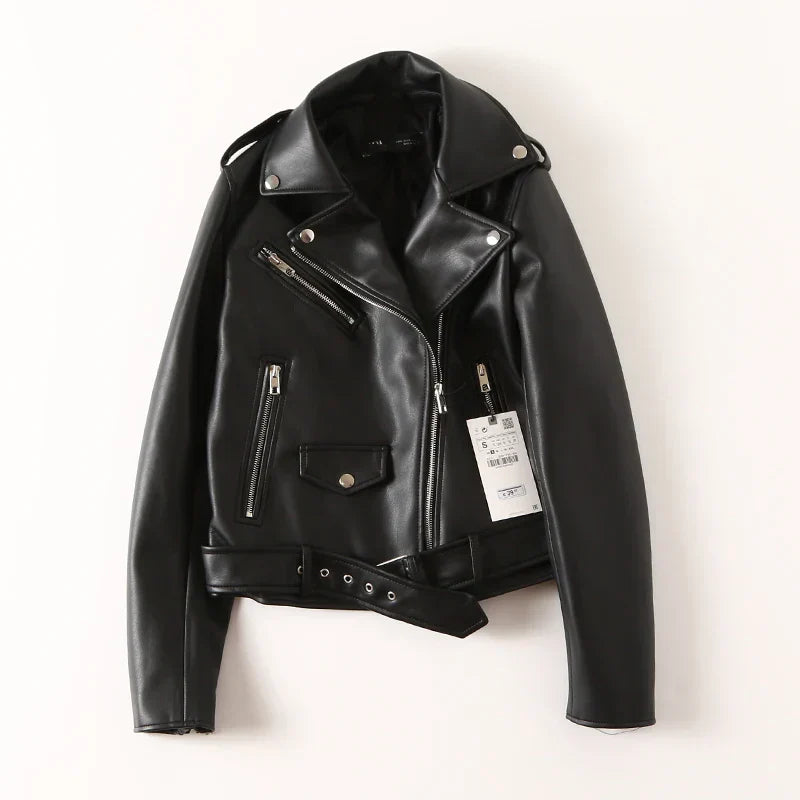Vintage Motorradjacke für Damen | Ideal für Herbst und Frühling