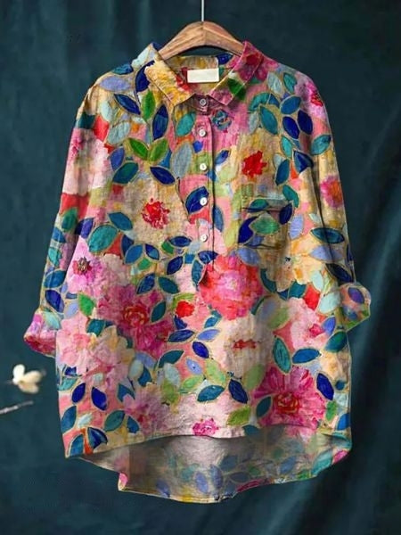 Bluse mit Blumenmuster & leichtem Stoff | Ideal für Frühling & Sommer