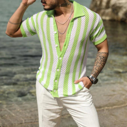 Atmungsaktives Strickhemd für Herren – Ideal für Sommer