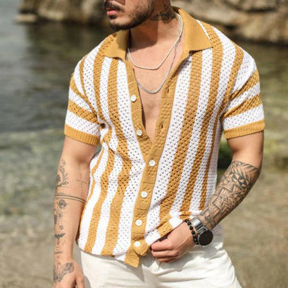Atmungsaktives Strickhemd für Herren – Ideal für Sommer