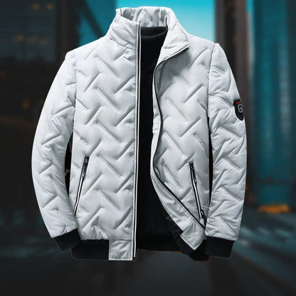 Herrenjacke mit Reißverschluss und lockerem Schnitt