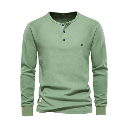 Atmungsaktives Langarm-Poloshirt mit weichem Materialmix – Ideal für Sommer