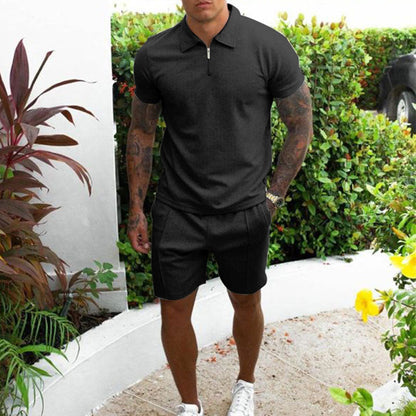 Zip Streetwear Set mit Shirt & Shorts – Atmungsaktiv & Bequem - Ideal für den Sommer