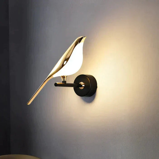 Dimmbare Wandleuchte in Vogel-Form