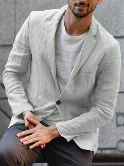 Aleksei - Trendige moderne Leinenjacke für Männer