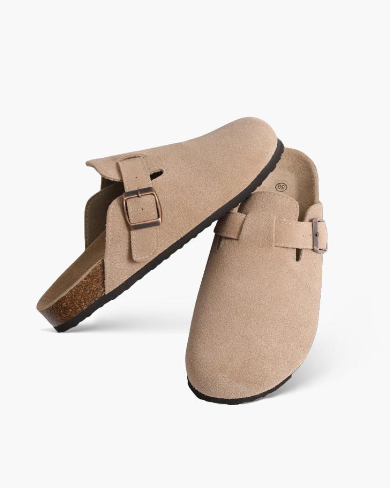 Herren Slip-On-Clogs mit strukturierter Form und glatter Sohle