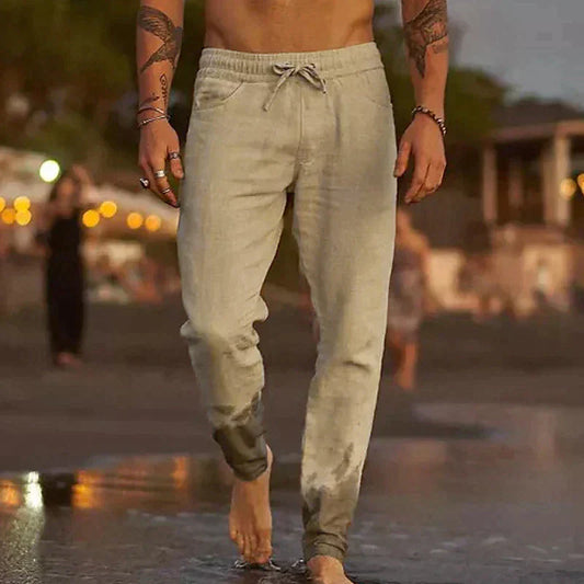 Herren Leichte Leinenhose mit Bequemer Passform I Ideal für den Sommer