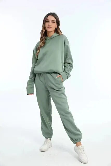Warmer Hoodie- & Jogginghosen-Set für Damen | Ideal für den Winter