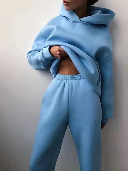 Warmer Hoodie- & Jogginghosen-Set für Damen | Ideal für den Winter