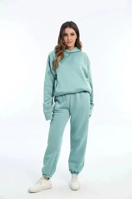 Warmer Hoodie- & Jogginghosen-Set für Damen | Ideal für den Winter