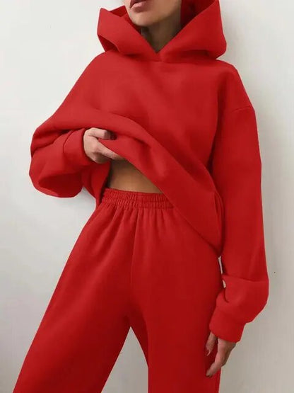 Warmer Hoodie- & Jogginghosen-Set für Damen | Ideal für den Winter