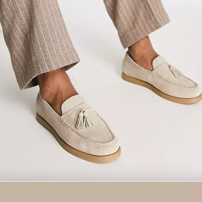Herren-Leder-Loafer mit weicher Polsterung und rutschfester Sohle – ideal für Frühling und Herbst