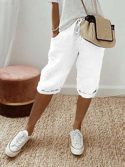 Damen Baumwoll Shorts mit Elastikbund – Ideal für Sommer