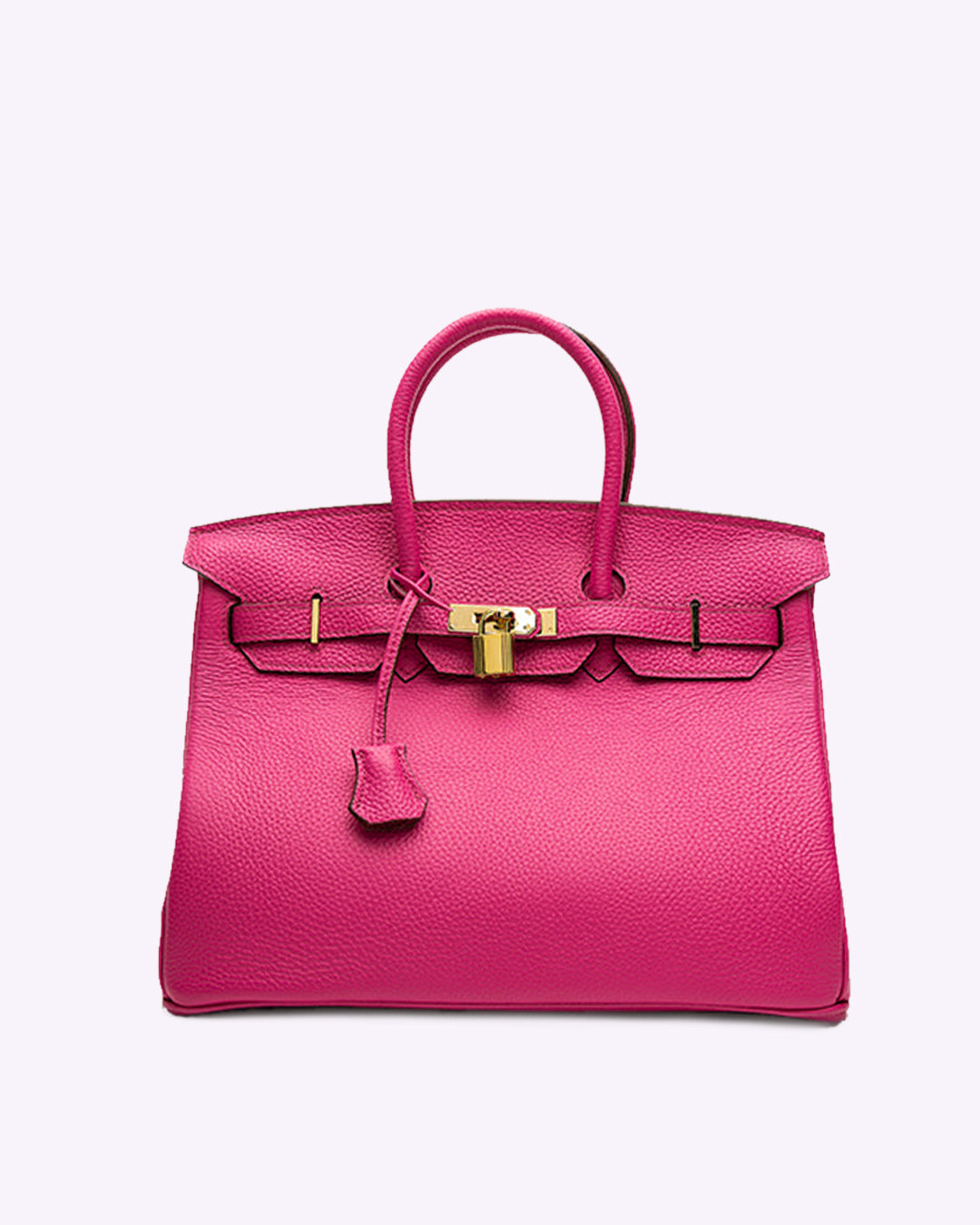 Luxuriöse pinke Designer-Handtasche aus Leder mit goldener Schnalle, elegantes Accessoire für Damen, modisches Statement, hochwertige Verarbeitung.