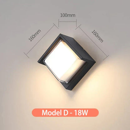 Wetterfeste LED-Wandleuchte mit Bewegungssensor