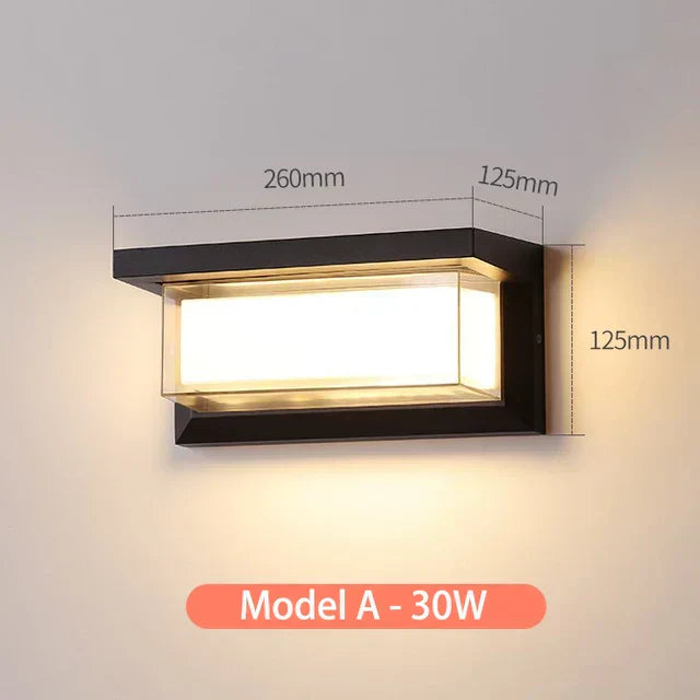 Wetterfeste LED-Wandleuchte mit Bewegungssensor