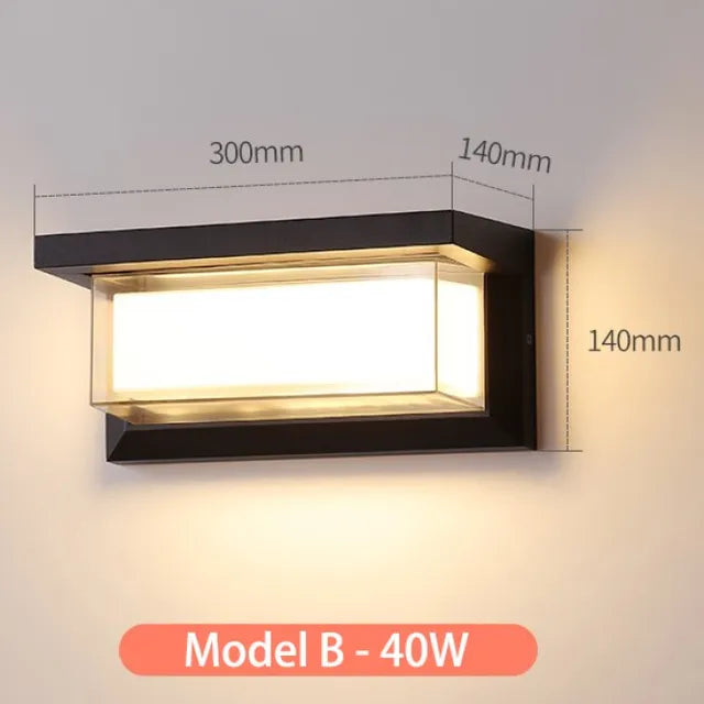 Wetterfeste LED-Wandleuchte mit Bewegungssensor