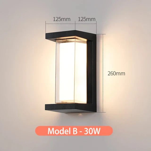Wetterfeste LED-Wandleuchte mit Bewegungssensor