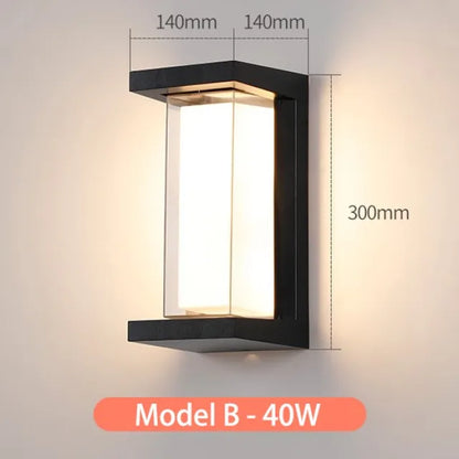 Wetterfeste LED-Wandleuchte mit Bewegungssensor