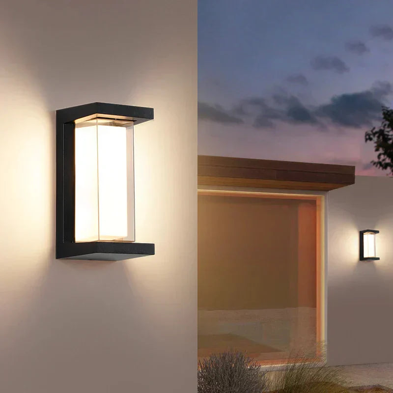 Wetterfeste LED-Wandleuchte mit Bewegungssensor
