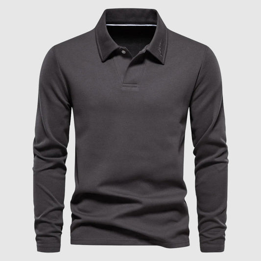 Herren Langarm-Poloshirt –  Ideal für Frühling & Herbst