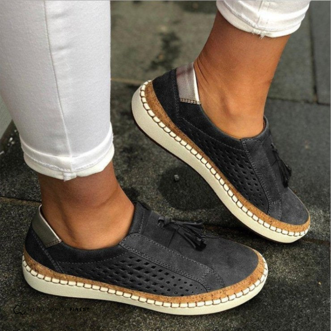 Damen-Sommer-Slip-On-Schuhe mit Fußgewölbestütze und rutschfester Sohle