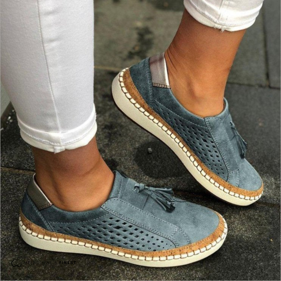 Damen-Sommer-Slip-On-Schuhe mit Fußgewölbestütze und rutschfester Sohle