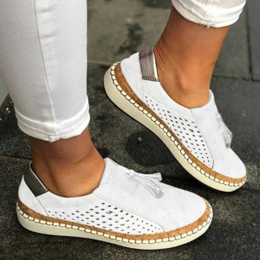 Damen-Sommer-Slip-On-Schuhe mit Fußgewölbestütze und rutschfester Sohle