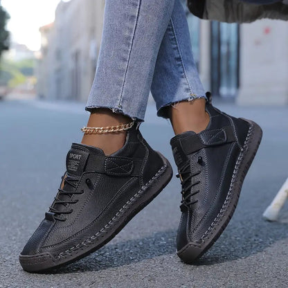 Damen Orthopädische Sneaker Mit Breiter Zehenbox Und Elastikeinsätzen