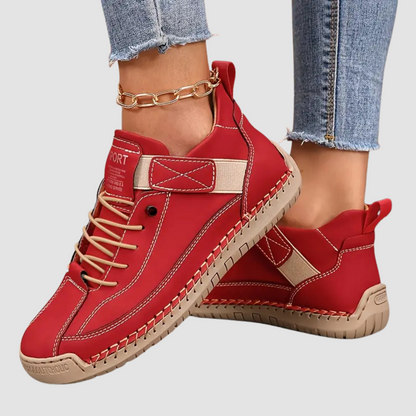 Damen Orthopädische Sneaker Mit Breiter Zehenbox Und Elastikeinsätzen