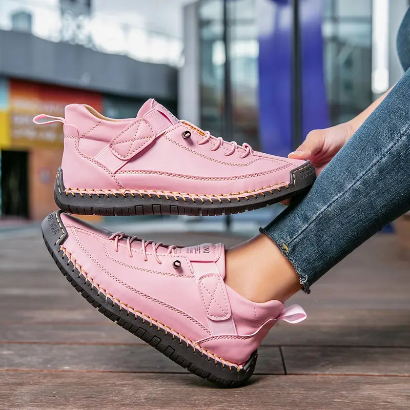 Damen Orthopädische Sneaker Mit Breiter Zehenbox Und Elastikeinsätzen