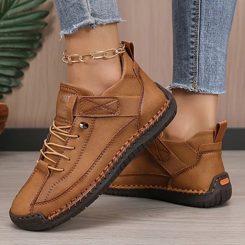 Damen Orthopädische Sneaker Mit Breiter Zehenbox Und Elastikeinsätzen