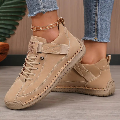 Damen Orthopädische Sneaker Mit Breiter Zehenbox Und Elastikeinsätzen
