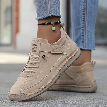Damen Orthopädische Sneaker Mit Breiter Zehenbox Und Elastikeinsätzen