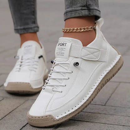 Damen Orthopädische Sneaker Mit Breiter Zehenbox Und Elastikeinsätzen
