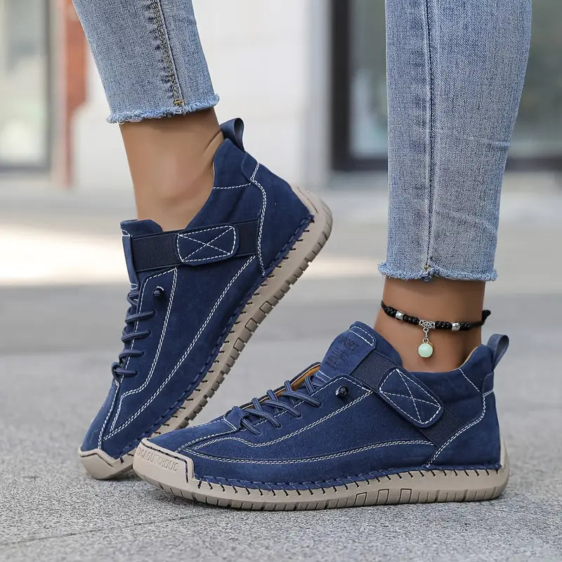 Damen Orthopädische Sneaker Mit Breiter Zehenbox Und Elastikeinsätzen