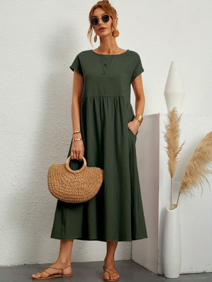 Midi-Kleid mit eleganter Passform & weichem Stoff | Ideal für Frühling & Sommer