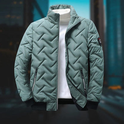 Herrenjacke mit Reißverschluss und lockerem Schnitt
