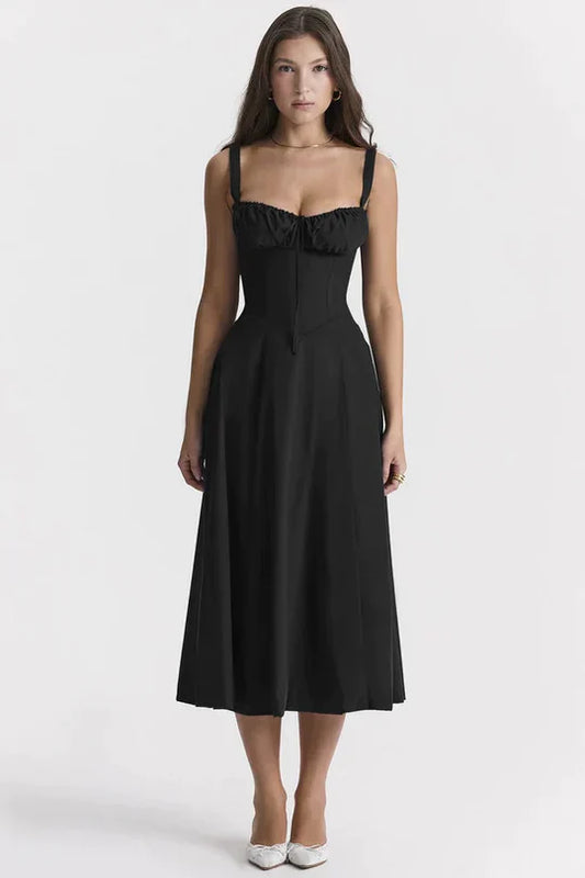 Midikleid mit Korsett und Schnürung | Perfekt für Frühling & Sommer
